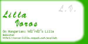 lilla voros business card